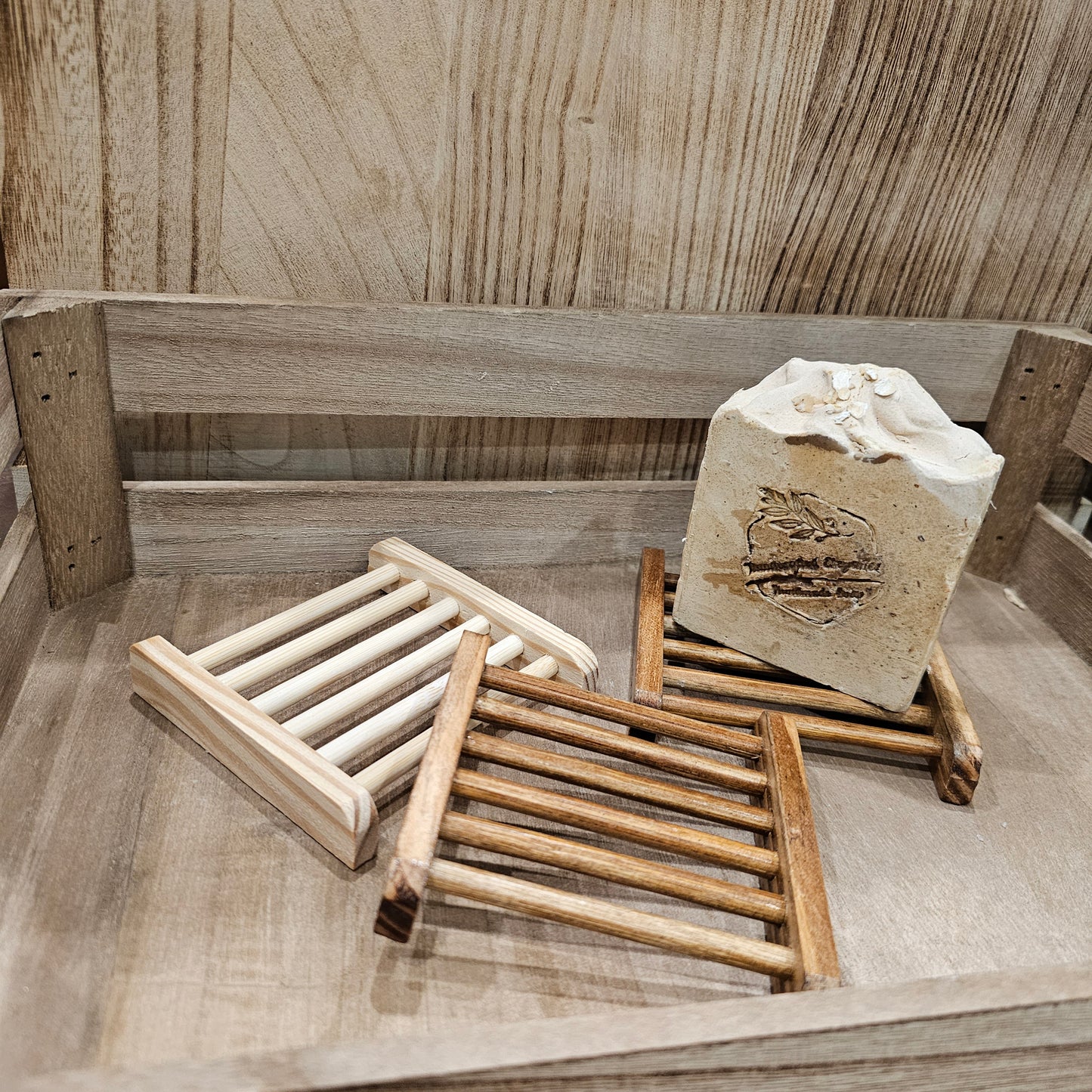Bamboo soap holder
